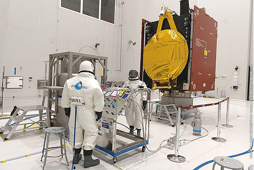 Satellite propellant loading.